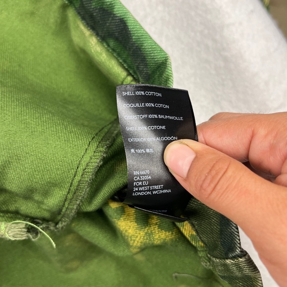 Free People Seize The Day Camouflage Jean Denim Jacket Oversized Women’s Sz XS - Picture 8 of 8